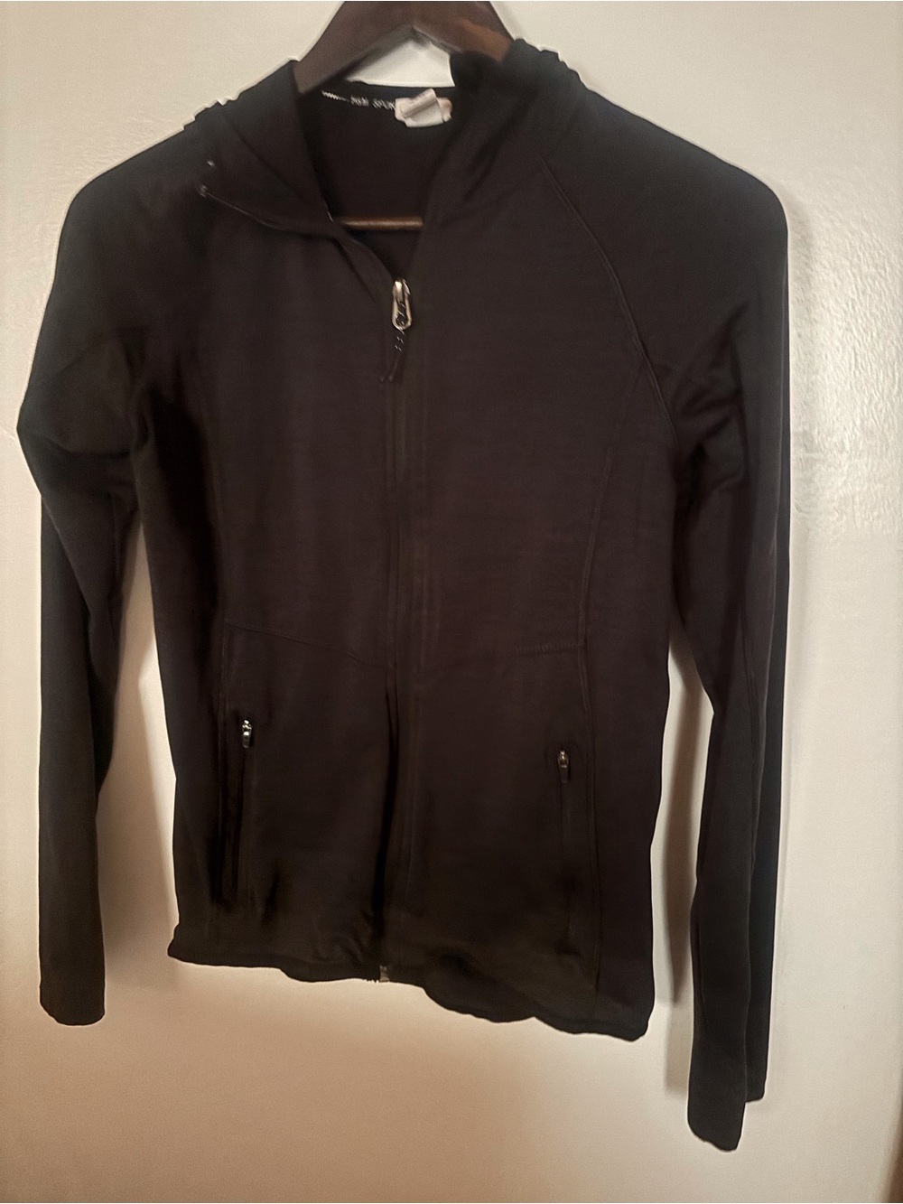 H&M Black Hooded Sweatshirt Full Zip Women’s Size Small